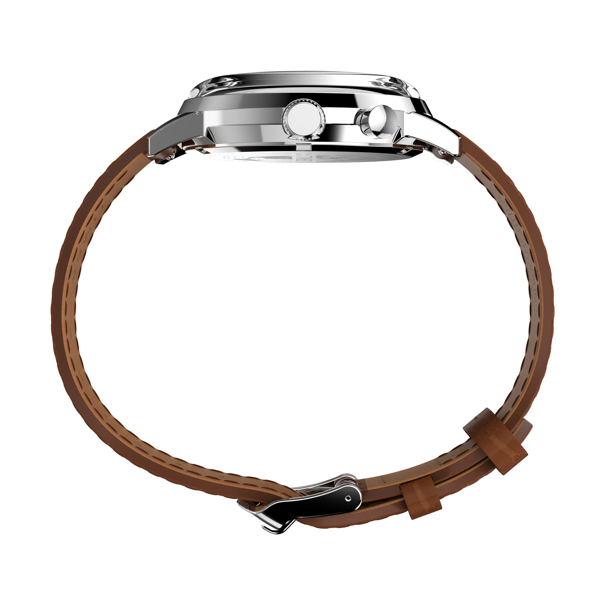 Timex Marlin Leather Green Round Dial Quartz Analog Men Watch