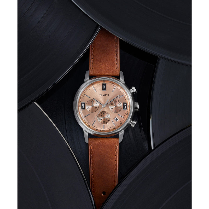 Timex Marlin Round 21mm Rose Gold Dial Analog Men Watch - TW2W51400UJ Watch Timex