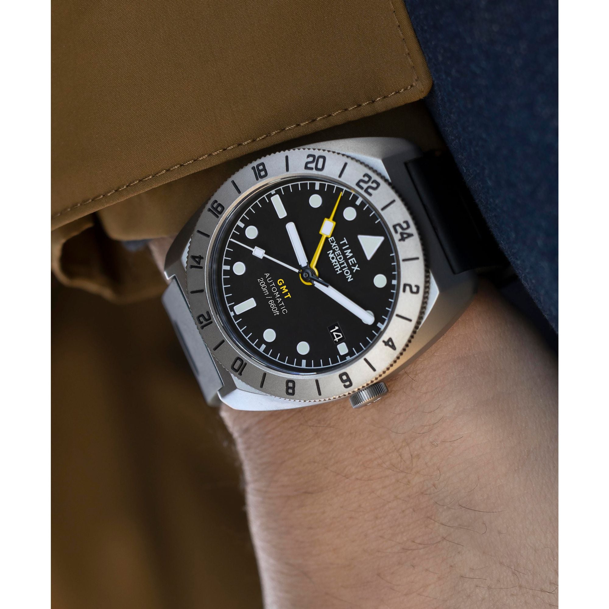 Timex Expedition Round 41mm Black Dial Automatic Wind Men Watch - TW2W53000UJ