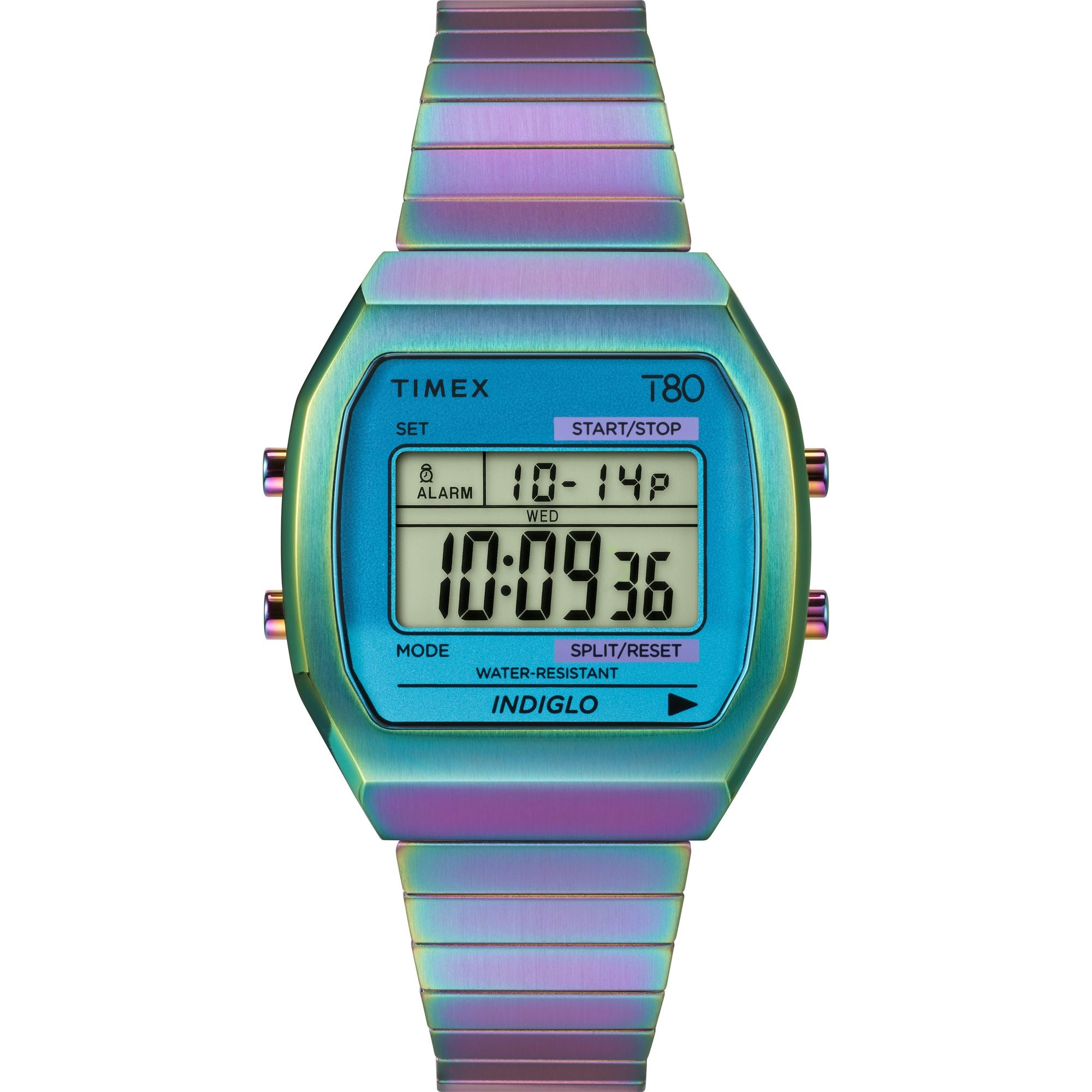 Timex T80 Blue Square Dial Quartz Digital Women Watch