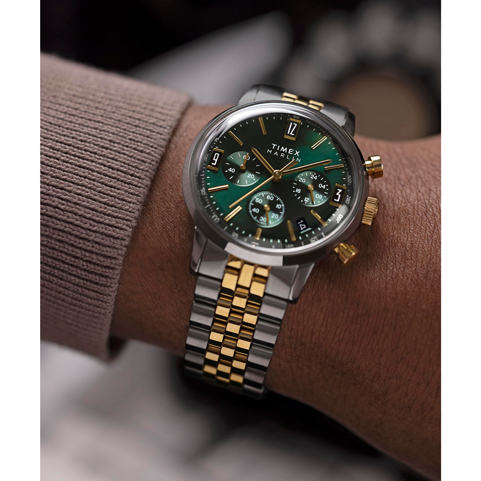 Timex Marlin Round 21mm Green Dial Analog Men Watch - TW2W60000UJ Watch Timex