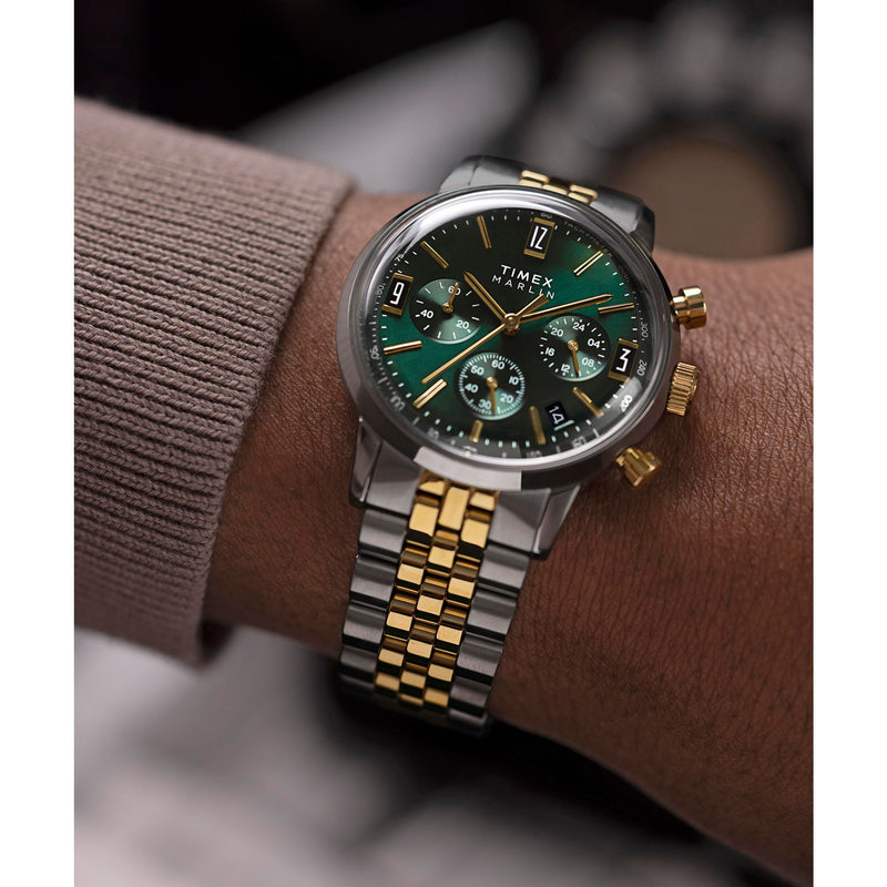 Timex Marlin Round 21mm Green Dial Analog Men Watch - TW2W60000UJ Watch Timex