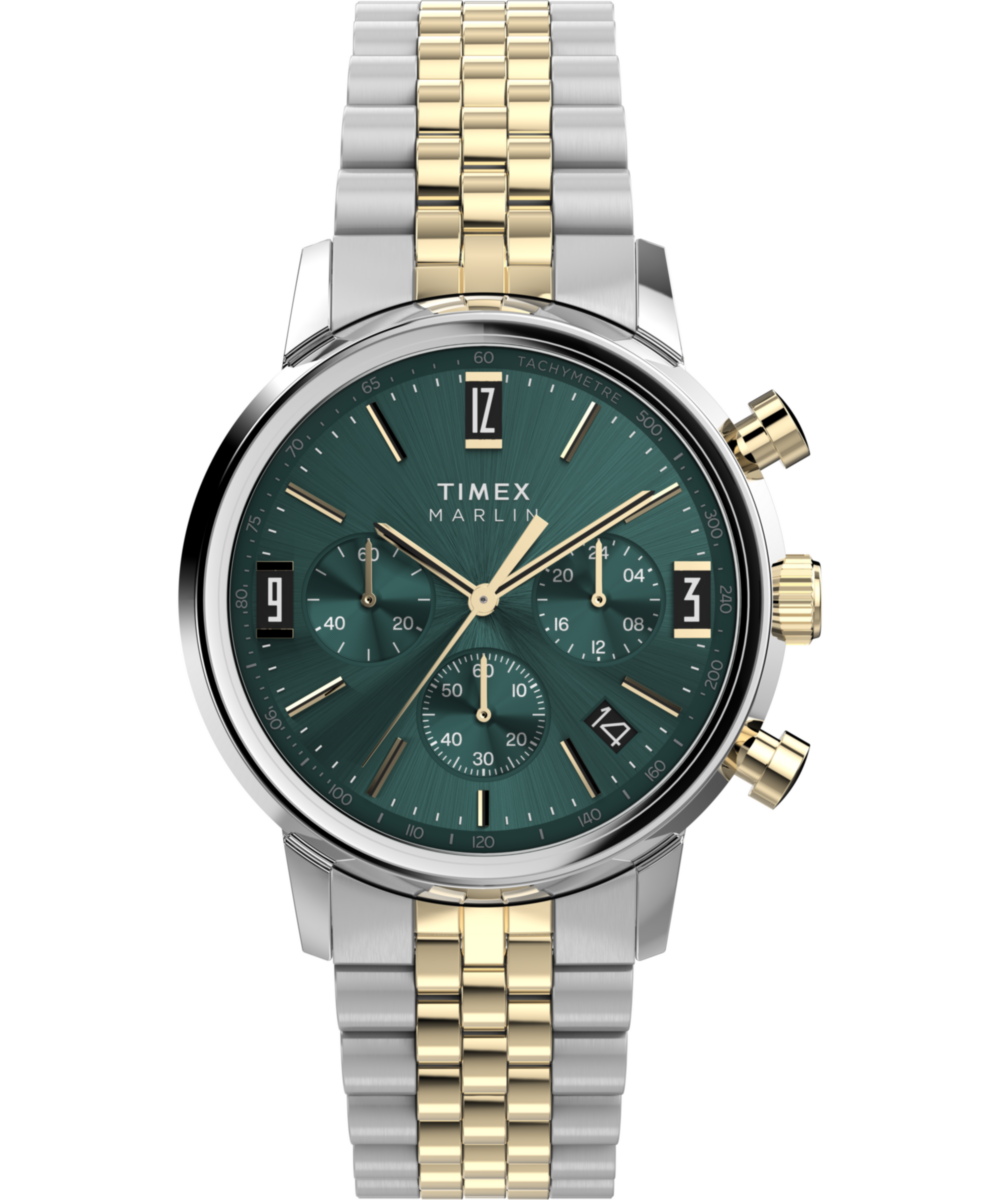 Timex Marlin Round 21mm Green Dial Analog Men Watch - TW2W60000UJ