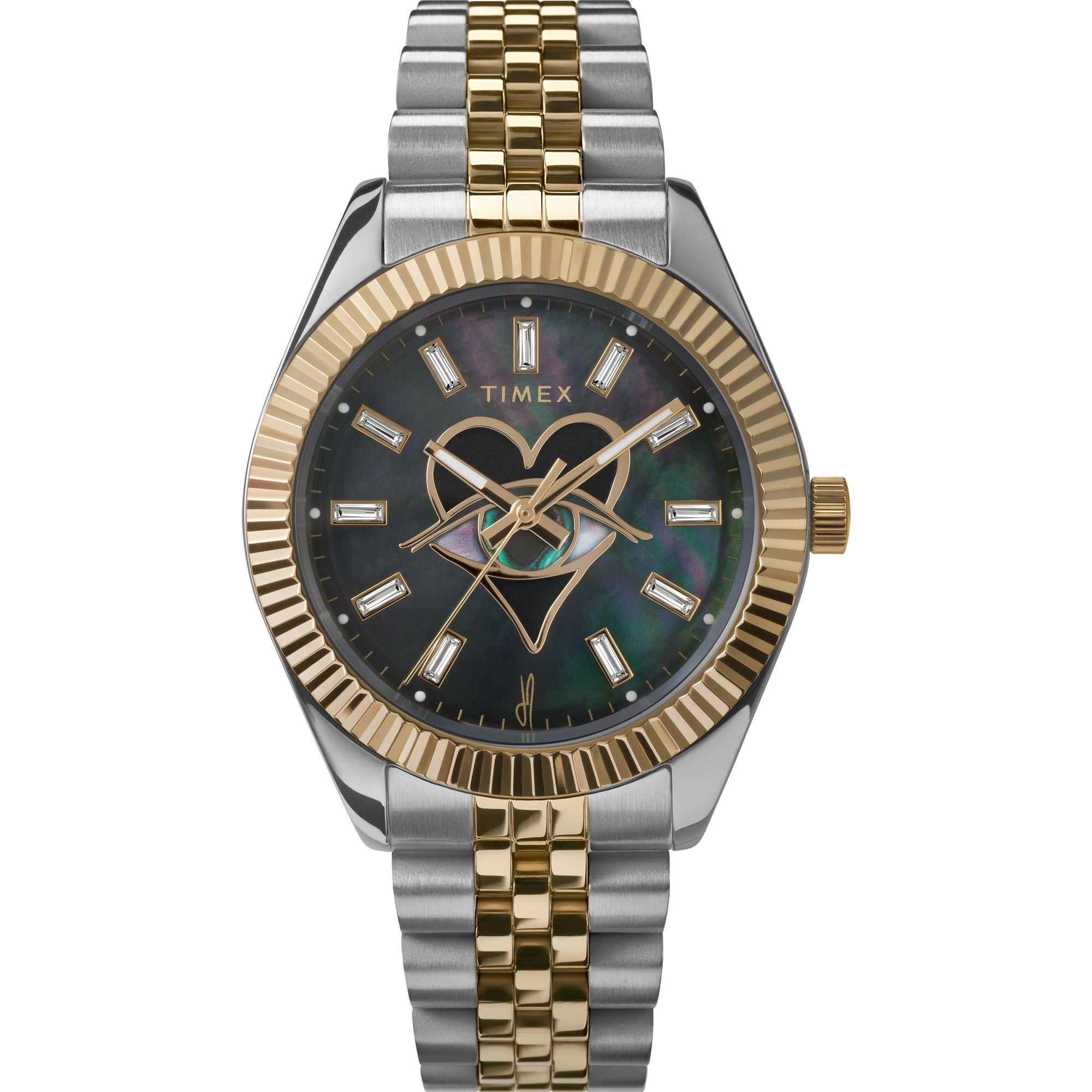 Timex Jacquie Aiche Round 36mm Blue Dial Analog Women Watch - TW2W63000X6