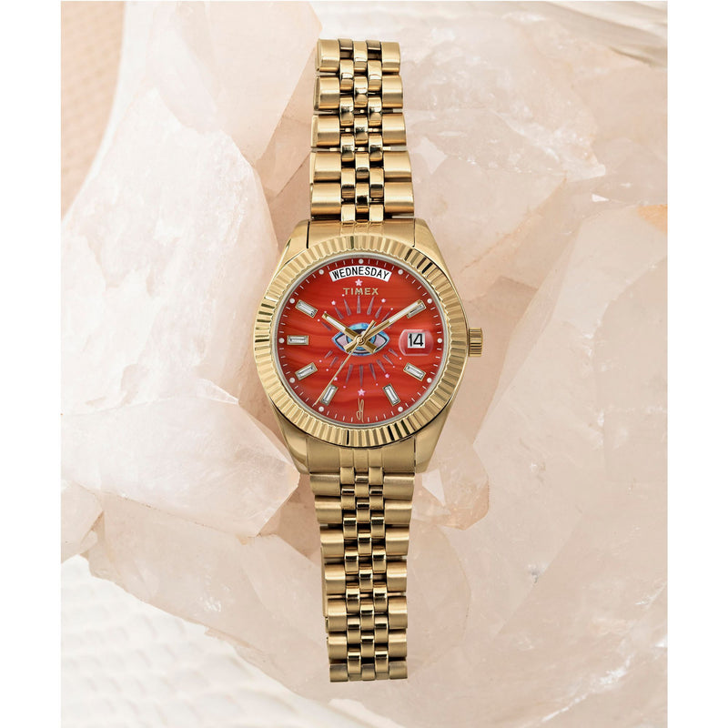 Timex Jacquie Aiche Round 21mm Red Dial Analog Women Watch - TW2W63200X6 Watch Timex