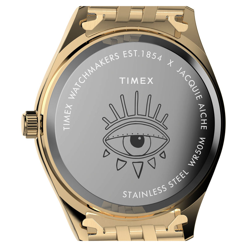 Timex Jacquie Aiche Round 21mm Purple Dial Analog Women Watch - TW2W63300X6 Watch Timex