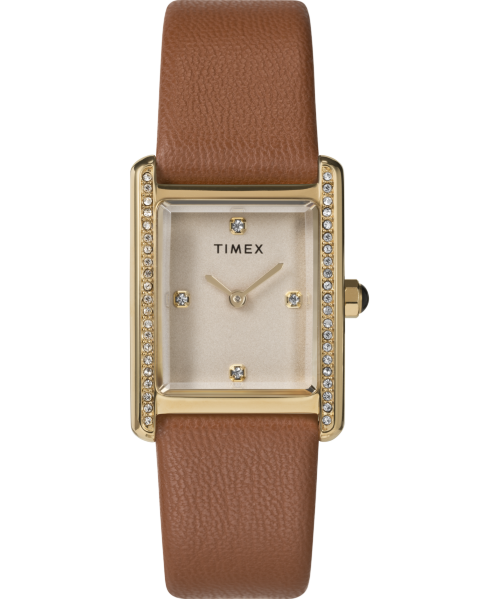 Timex Hailey Rectangle 21mm Gold Dial Analog Women Watch - TW2W63900UJ Watch Timex