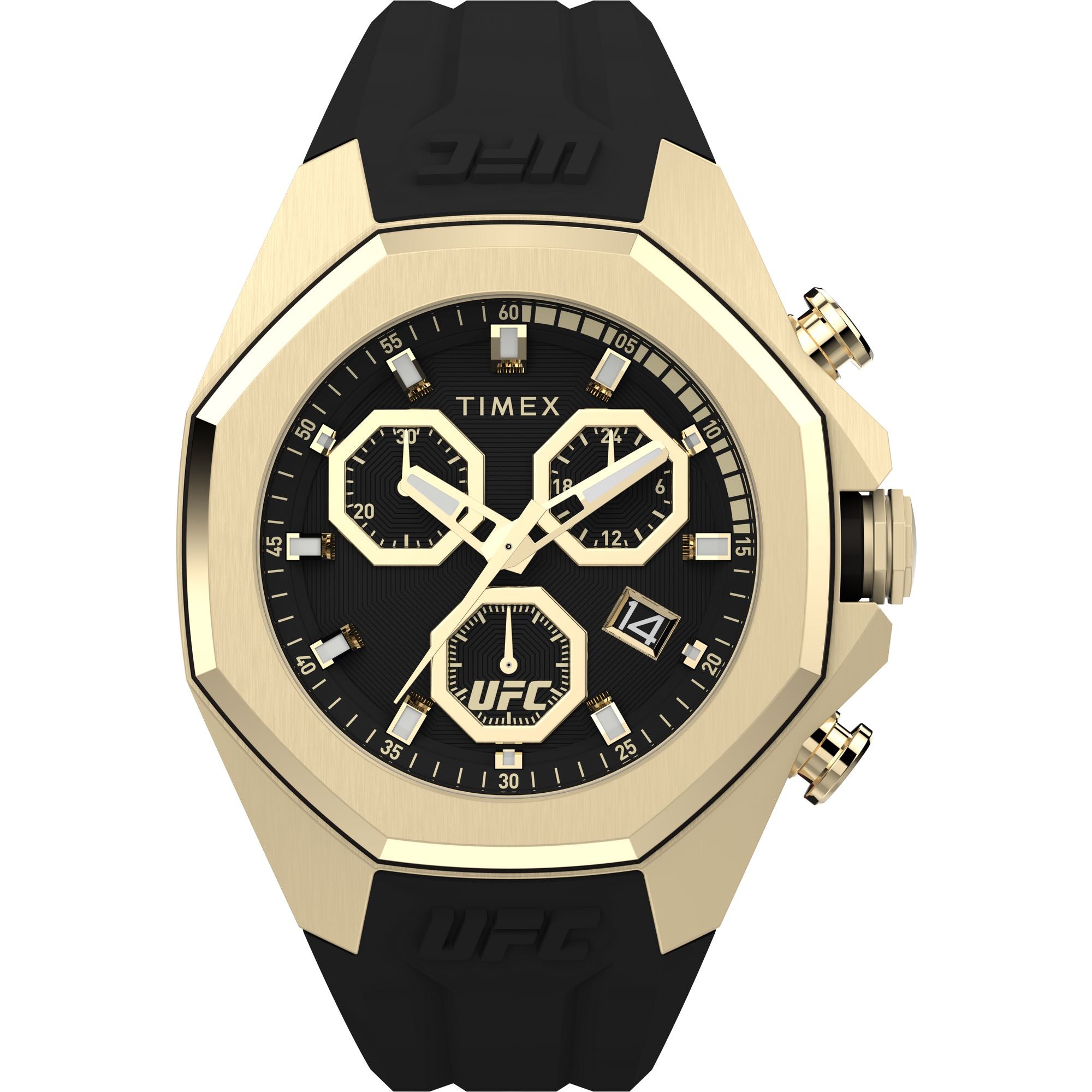 Timex UFC Street Black Octogonal Dial Quartz Analog Men Watch