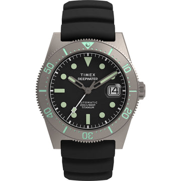 Timex Waterbury Round 21mm Black Dial Automatic Wind Men Watch - TW2W73800UJ Watch Timex