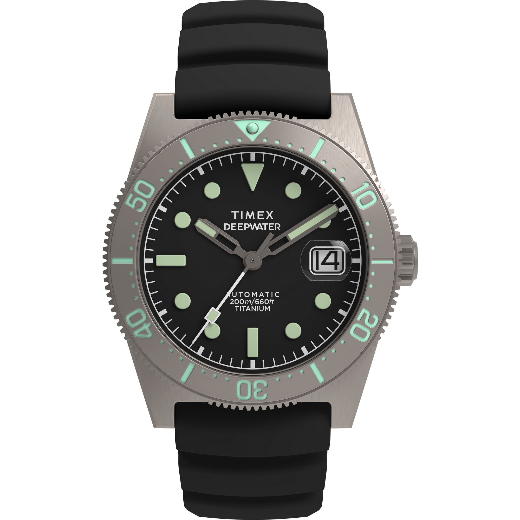 Timex Waterburry Round 21mm Black Dial Automatic Wind Men Watch - TW2W73800UJ Watch Timex