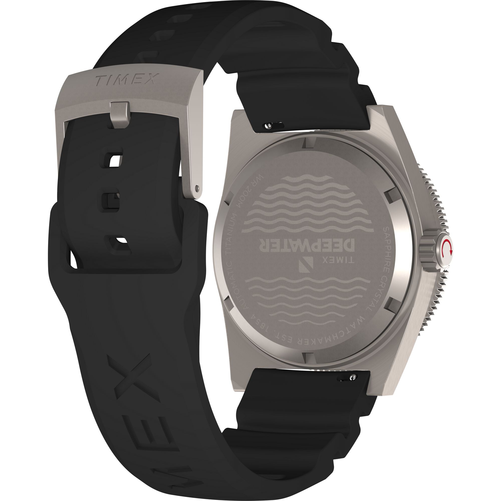 Timex Waterbury Round 21mm Black Dial Automatic Wind Men Watch - TW2W73800UJ Watch Timex