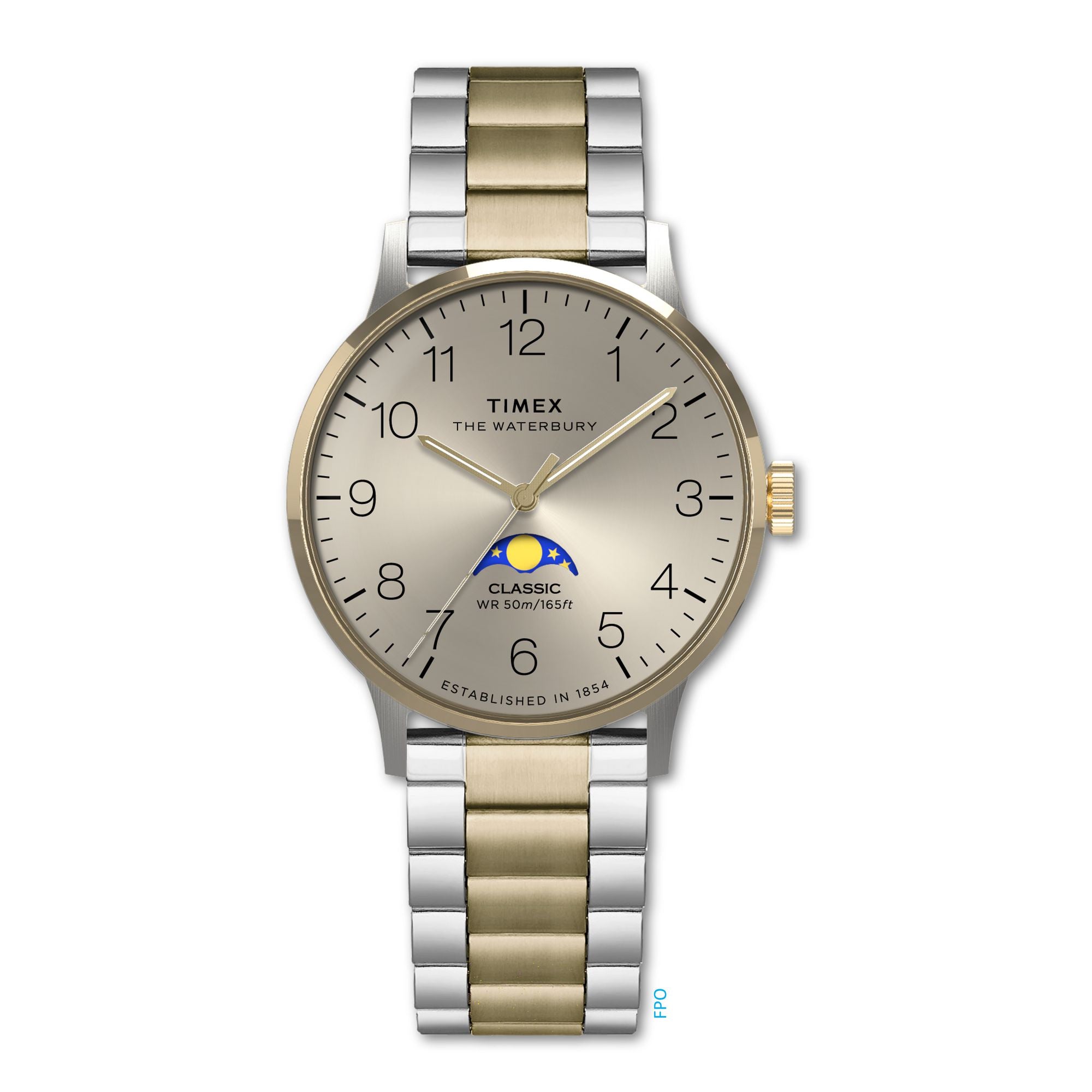 Timex Waterbury Champagne Round Dial Quartz Analog Men Watch