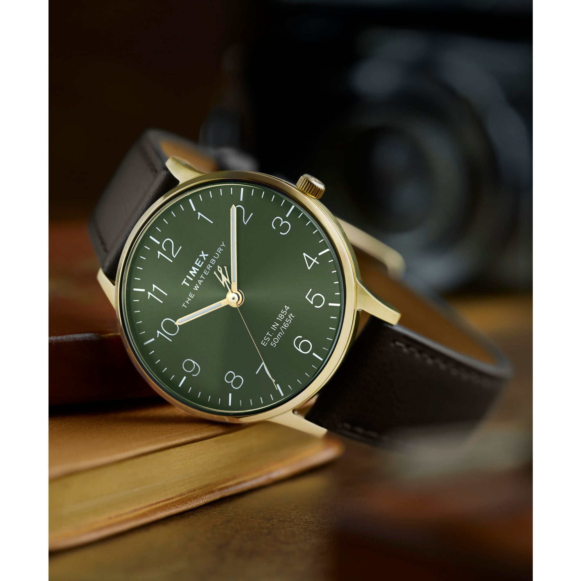 Timex Waterburry Round 21mm Green Dial Analog Men Watch - TW2W75900UJ