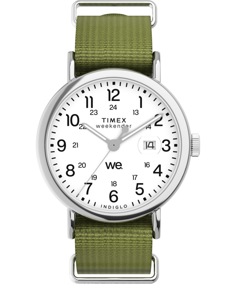 Timex Weekender Round 21mm White Dial Analog Men Watch - TW2W86000UJ