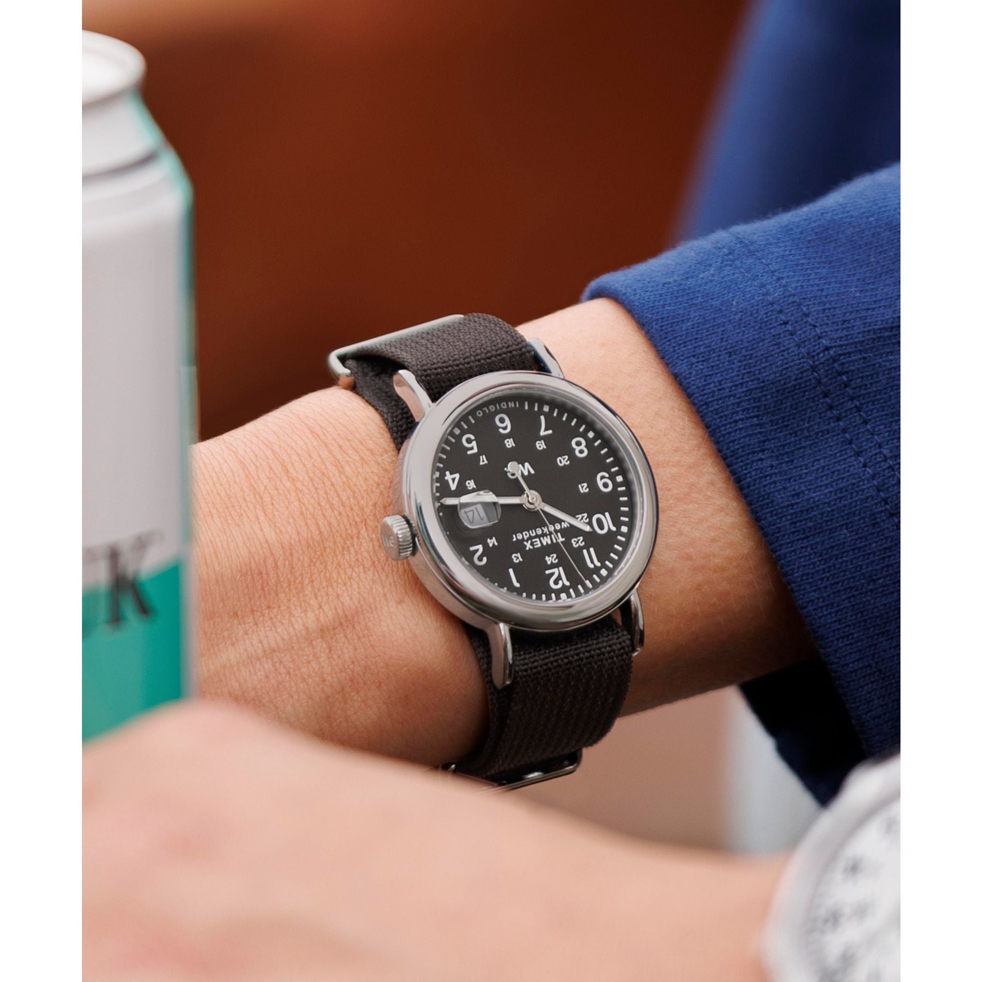 Timex Weekender Black Round Dial Quartz Analog Men Watch