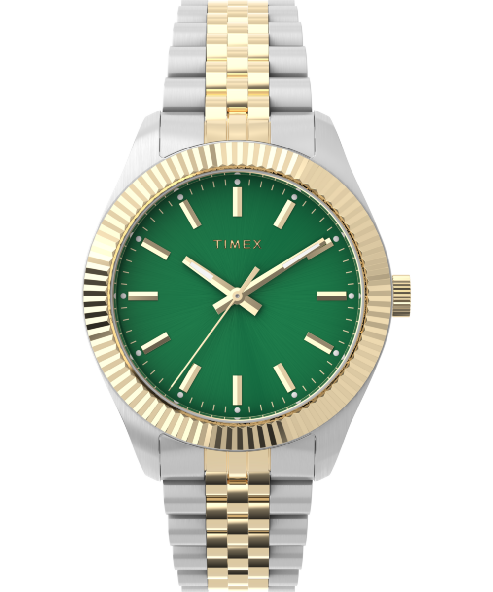 Timex Trend Round 21mm Green Dial Analog Women Watch - TW2W87400UJ Watch Timex