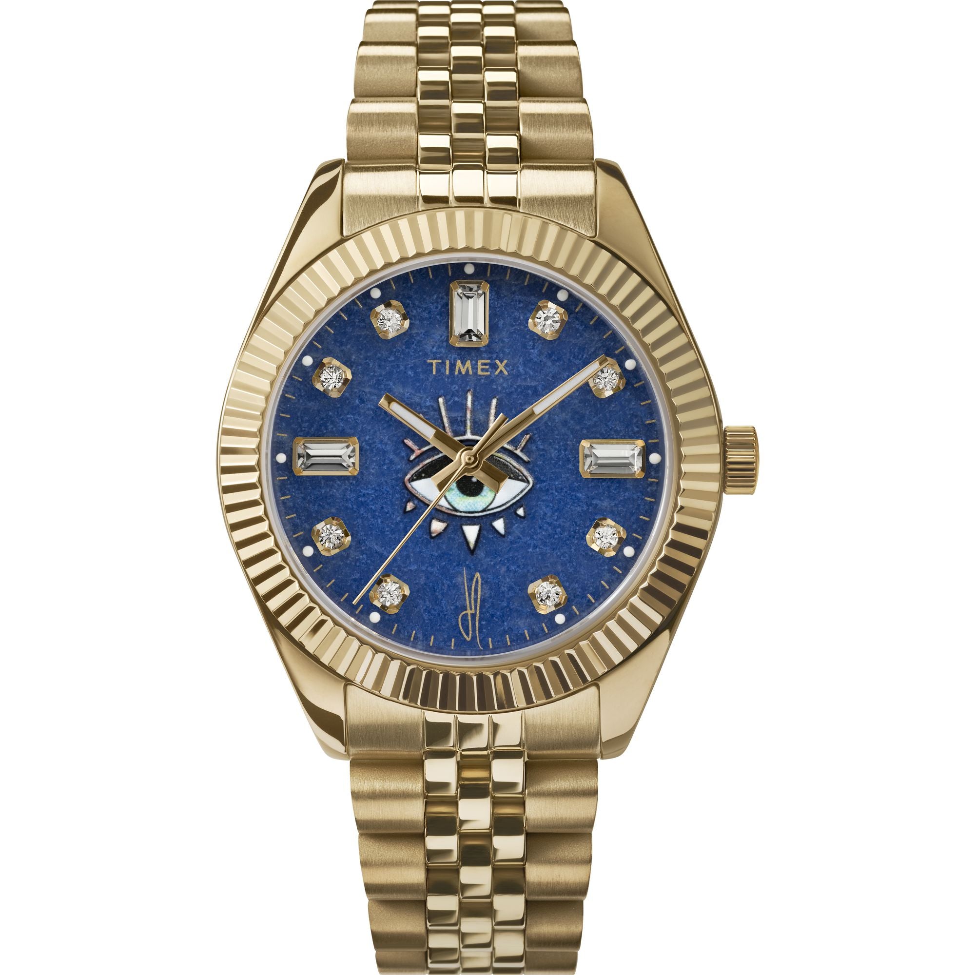 Timex Lab Blue Round Dial Quartz Analog Women Watch