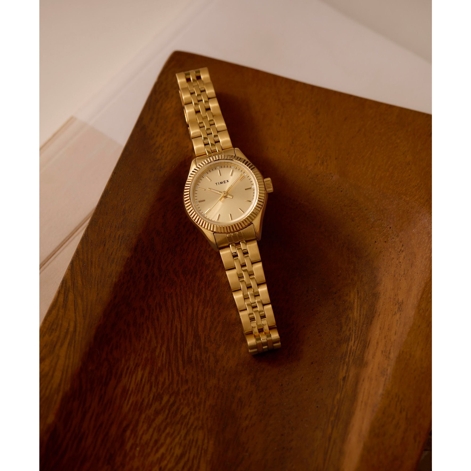 Timex Legacy Round 25mm Gold Dial Analog Women Watch - TW2W91000UJ Watch Timex