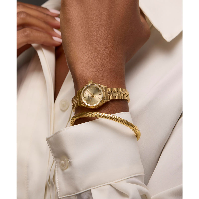 Timex Legacy Round 25mm Gold Dial Analog Women Watch - TW2W91000UJ Watch Timex