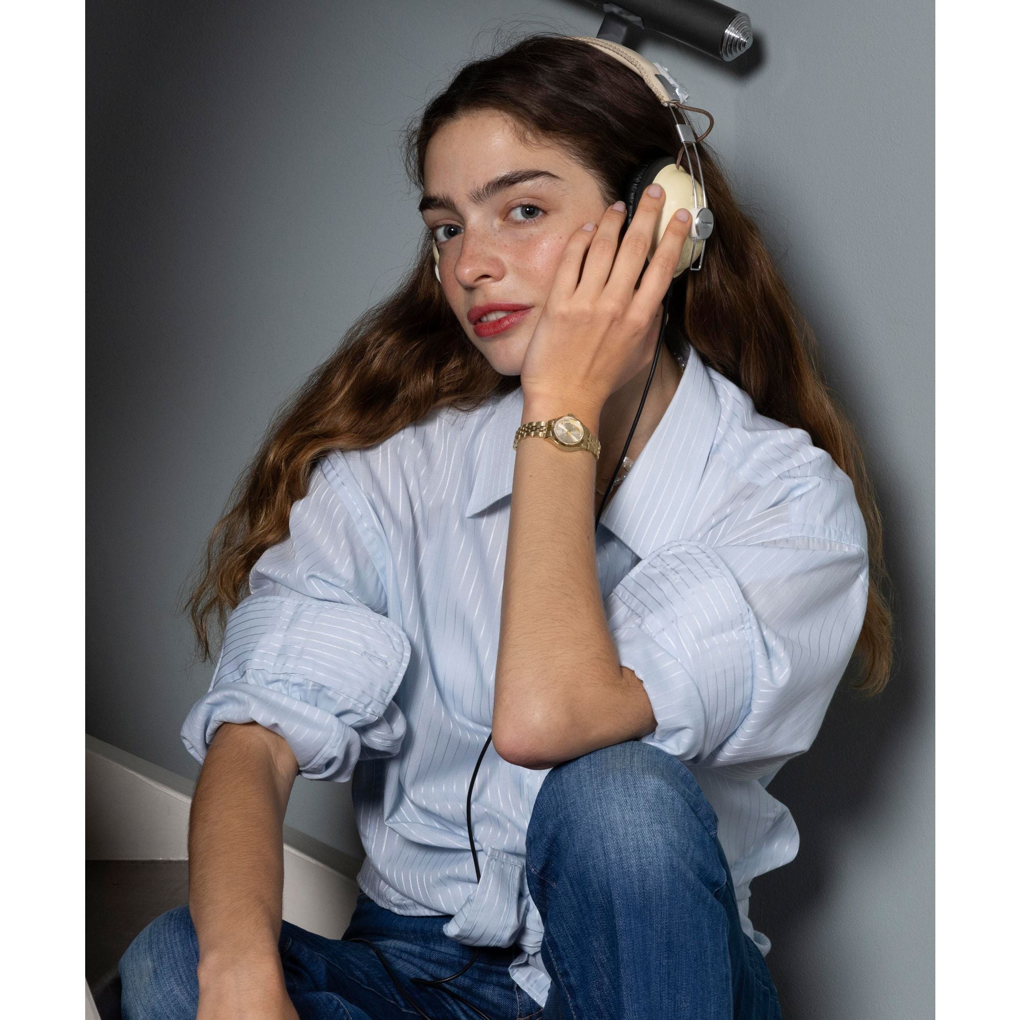 Timex Legacy Round 25mm Gold Dial Analog Women Watch - TW2W91000UJ