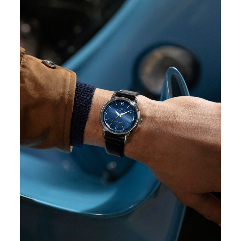 Timex Marlin Round 21mm Blue Dial Mechanical Automatic Men Watch - TW2W93100UJ Watch Timex