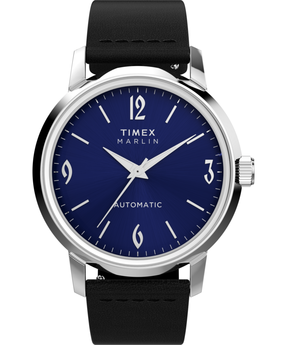Timex Marlin Round 21mm Blue Dial Mechanical Automatic Men Watch - TW2W93100UJ