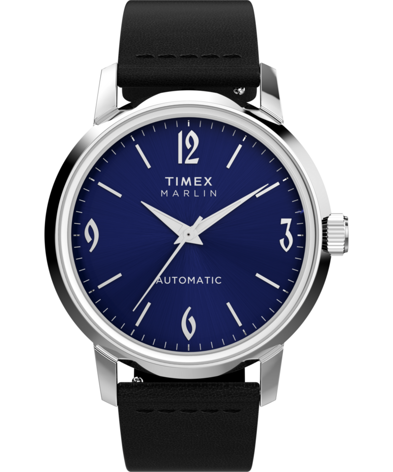 Timex Marlin Round 21mm Blue Dial Mechanical Automatic Men Watch - TW2W93100UJ Watch Timex