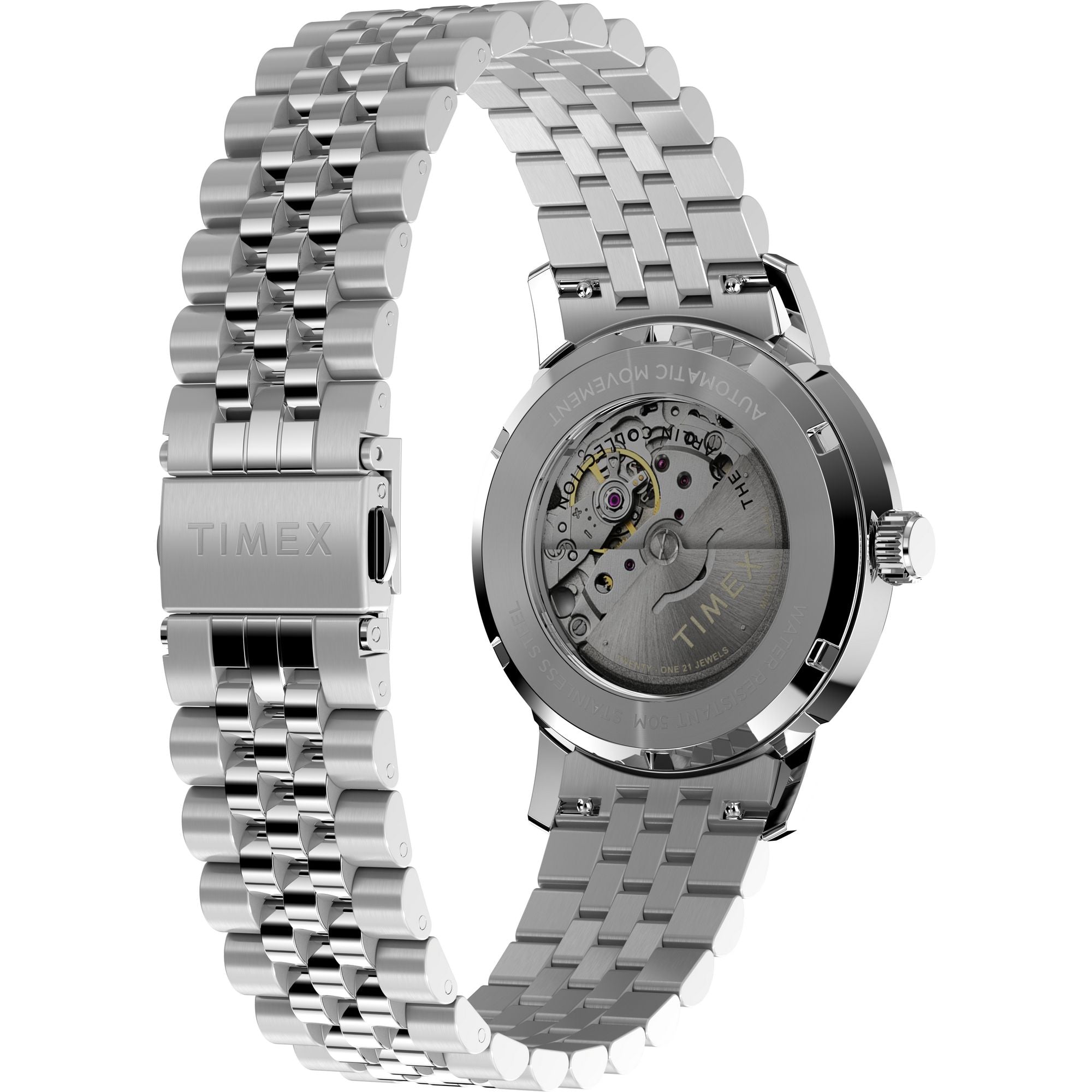 Timex Marlin Black Round Dial Mechanical Automatic Men Watch