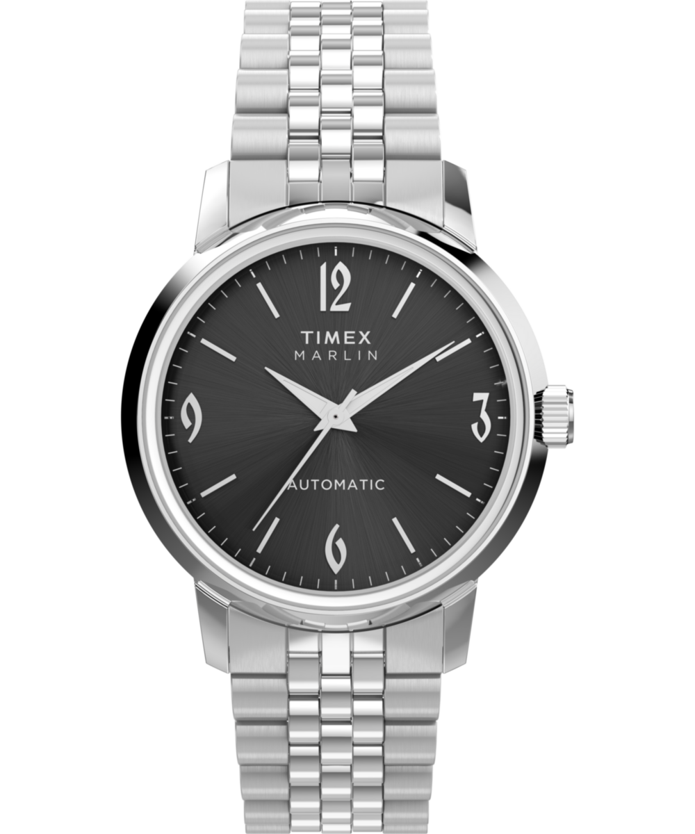 Timex Marlin Round 21mm Black Dial Mechanical Automatic Men Watch - TW2W93200UJ Watch Timex