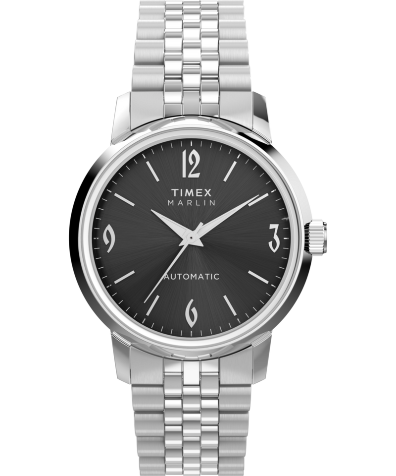 Timex Marlin Round 21mm Black Dial Mechanical Automatic Men Watch - TW2W93200UJ Watch Timex