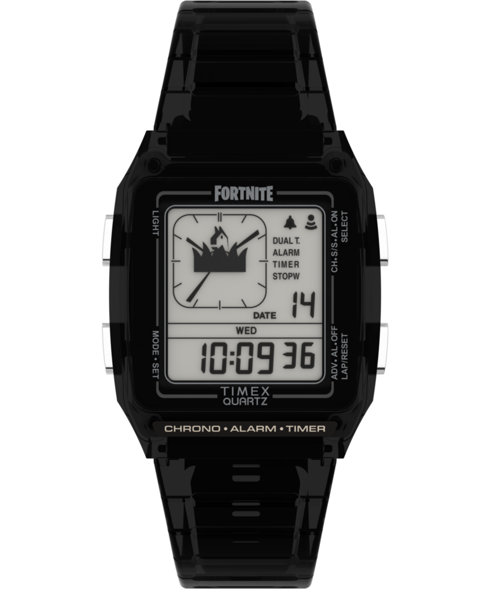 Timex Q Square 21mm Grey Dial Digital Unisex Watch - TW2W96500X6 Watch Timex