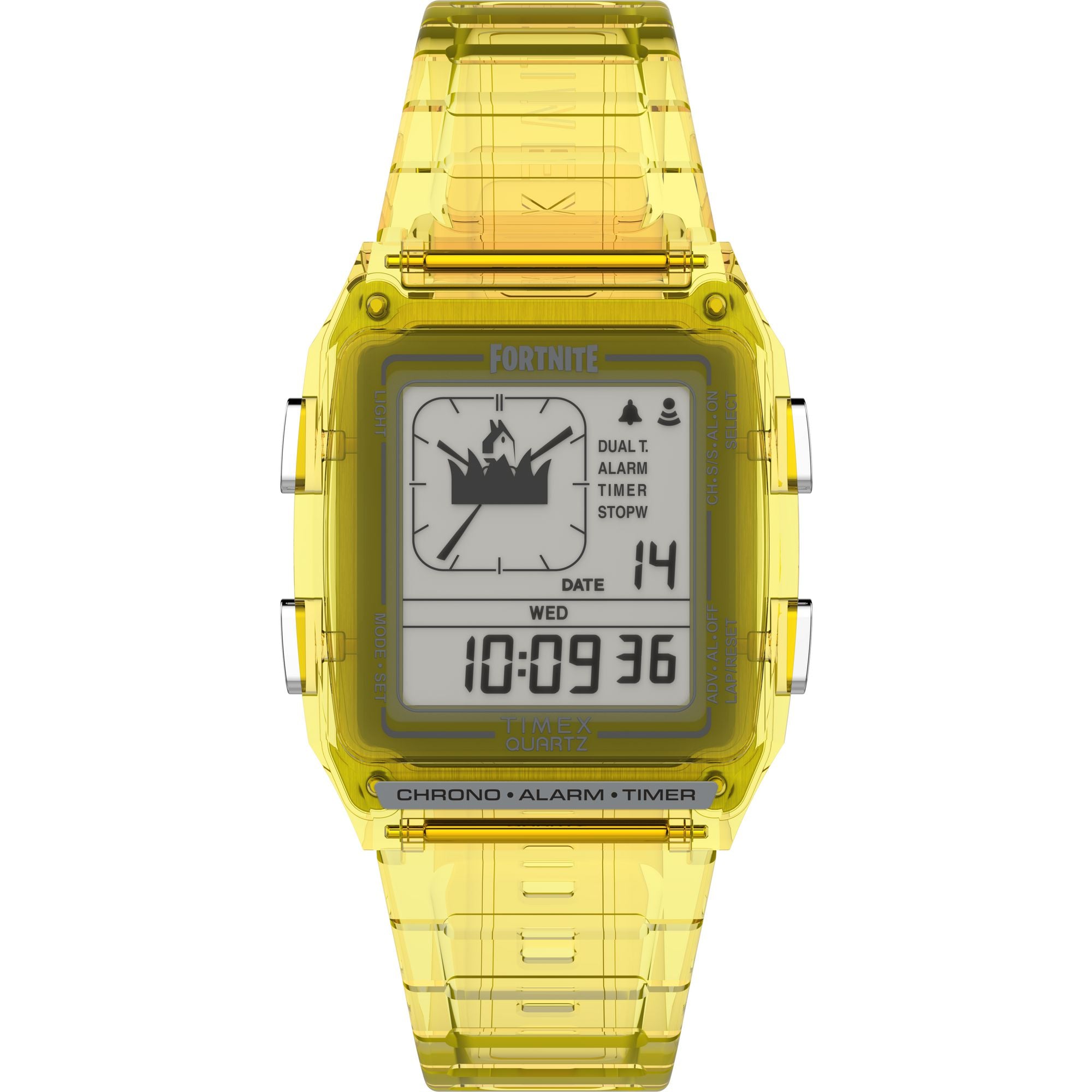 Timex Q Square 21mm Grey Dial Digital Men Watch - TW2W96600X6