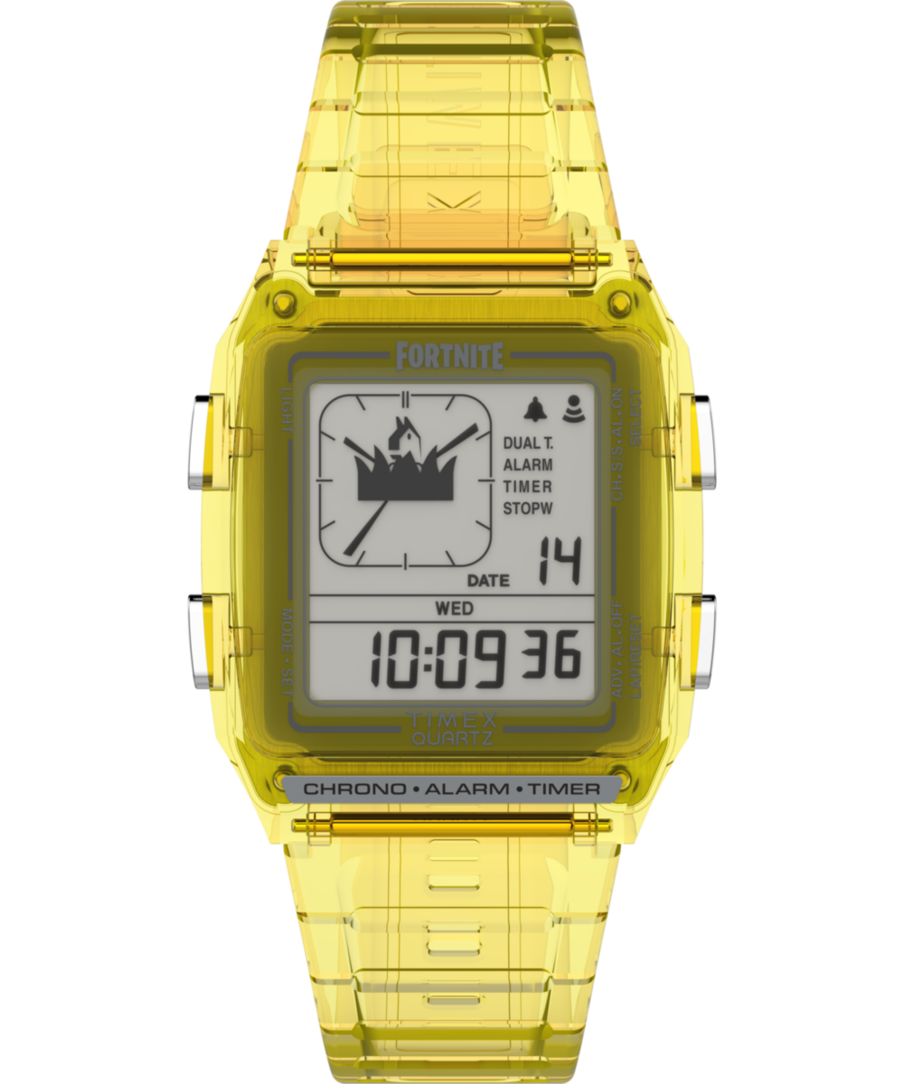 Timex Q Square 21mm Grey Dial Digital Men Watch - TW2W96600X6 Watch Timex