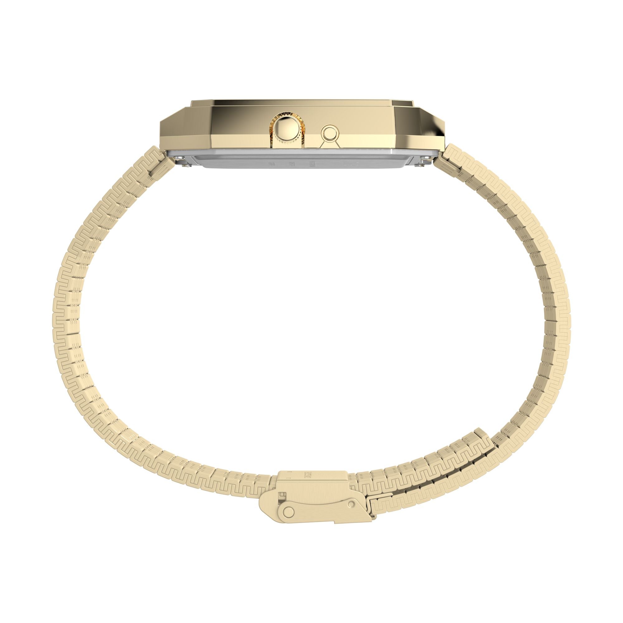 Timex Reissue Rectangle 21mm Champagne Dial Ana-Digital Men Watch - TW2Y06000UJ Watch Timex