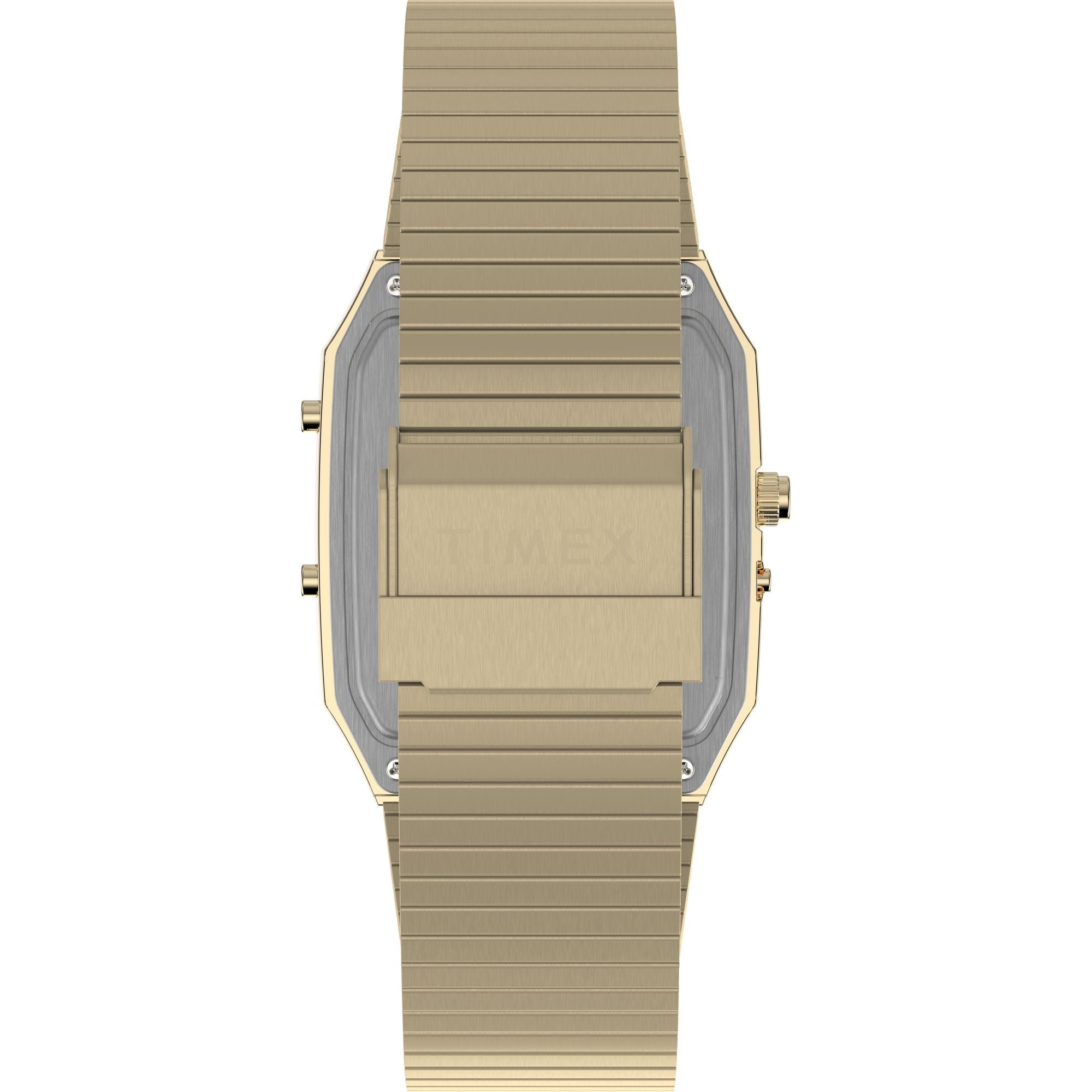 Timex Reissue Rectangle 21mm Champagne Dial Ana-Digital Men Watch - TW2Y06000UJ