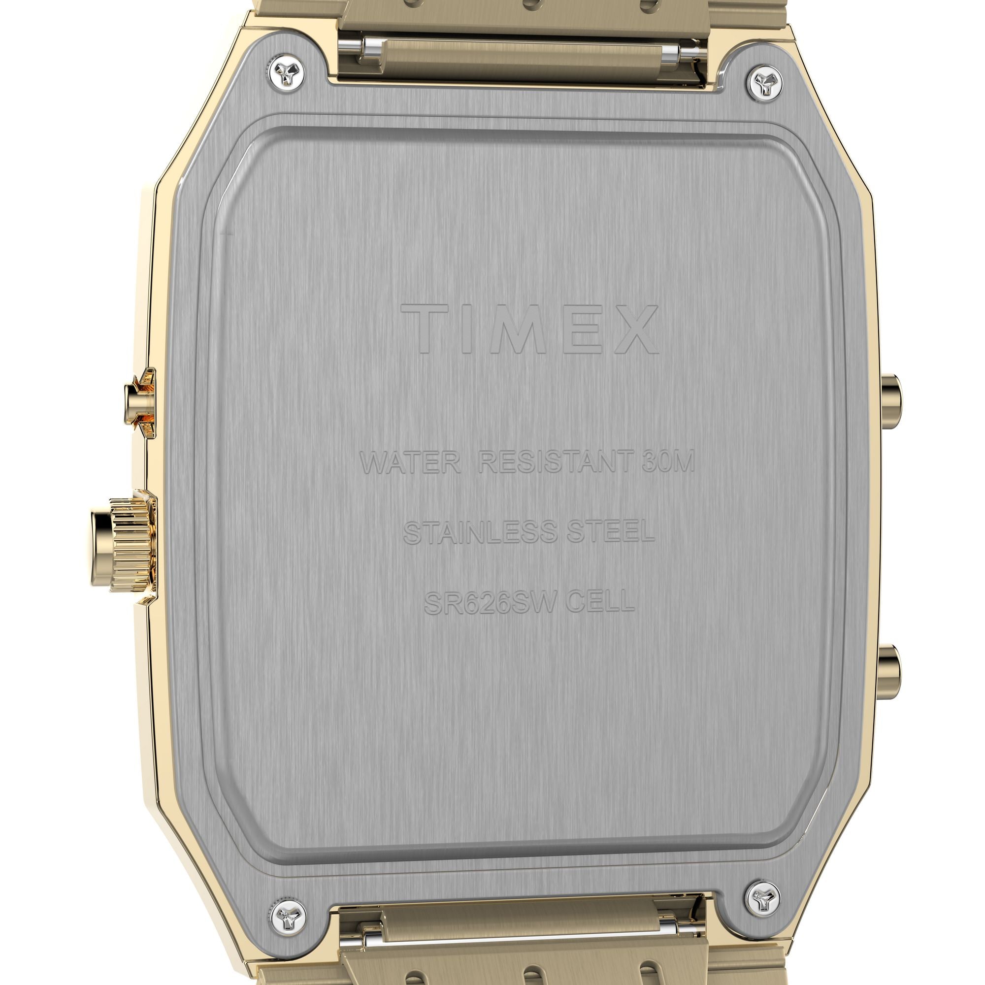 Timex Reissue Rectangle 21mm Champagne Dial Ana-Digital Men Watch - TW2Y06000UJ