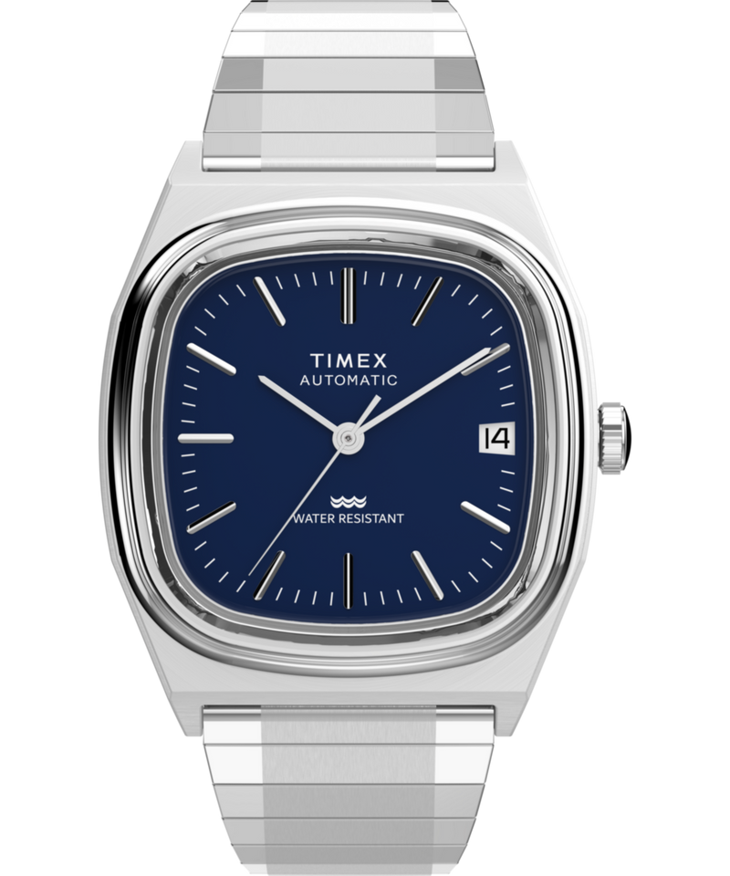 Timex Q Rectangle 21mm Blue Dial Mechanical Automatic Men Watch - TW2Y07400UJ Watch Timex