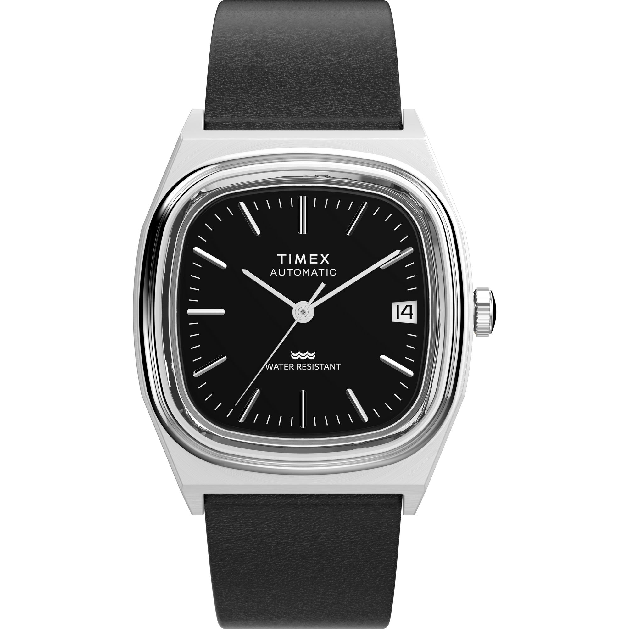 Timex Q Rectangle 21mm Black Dial Mechanical Automatic Men Watch - TW2Y07500UJ