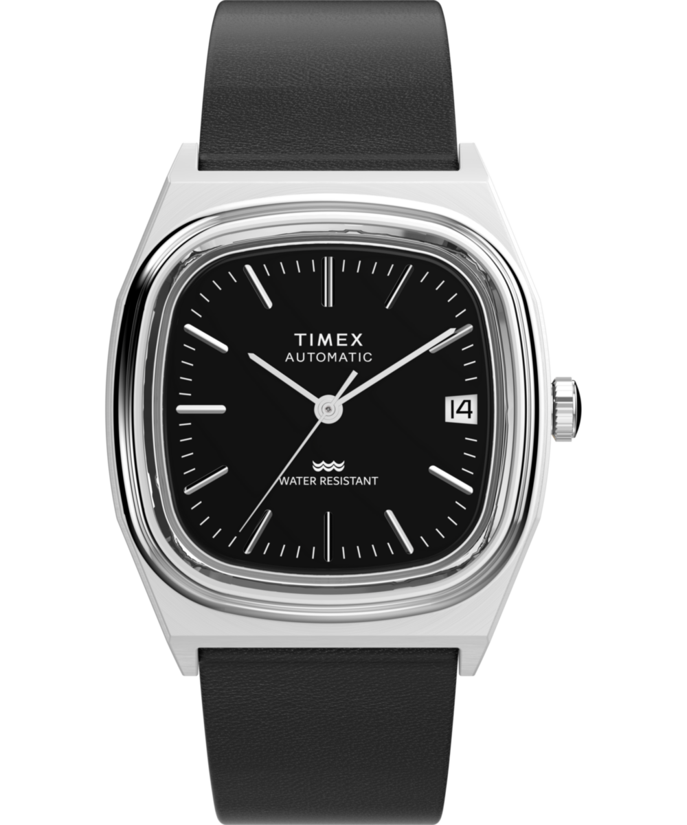 Timex Q Rectangle 21mm Black Dial Mechanical Automatic Men Watch - TW2Y07500UJ Watch Timex