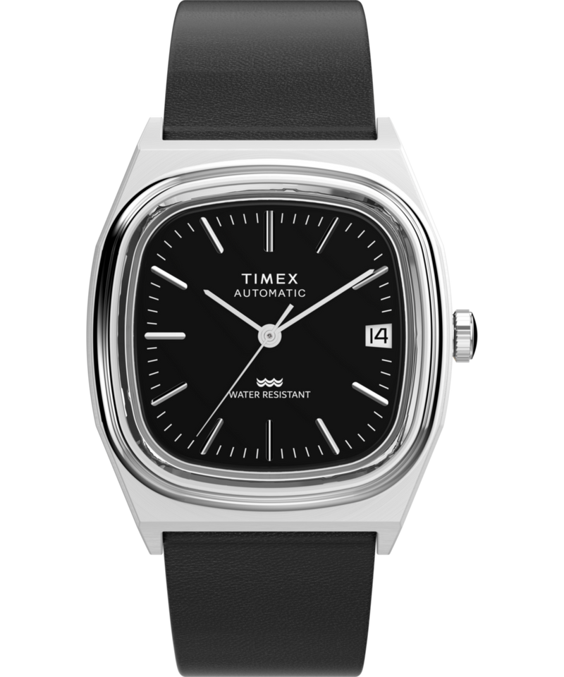 Timex Q Rectangle 21mm Black Dial Mechanical Automatic Men Watch - TW2Y07500UJ Watch Timex