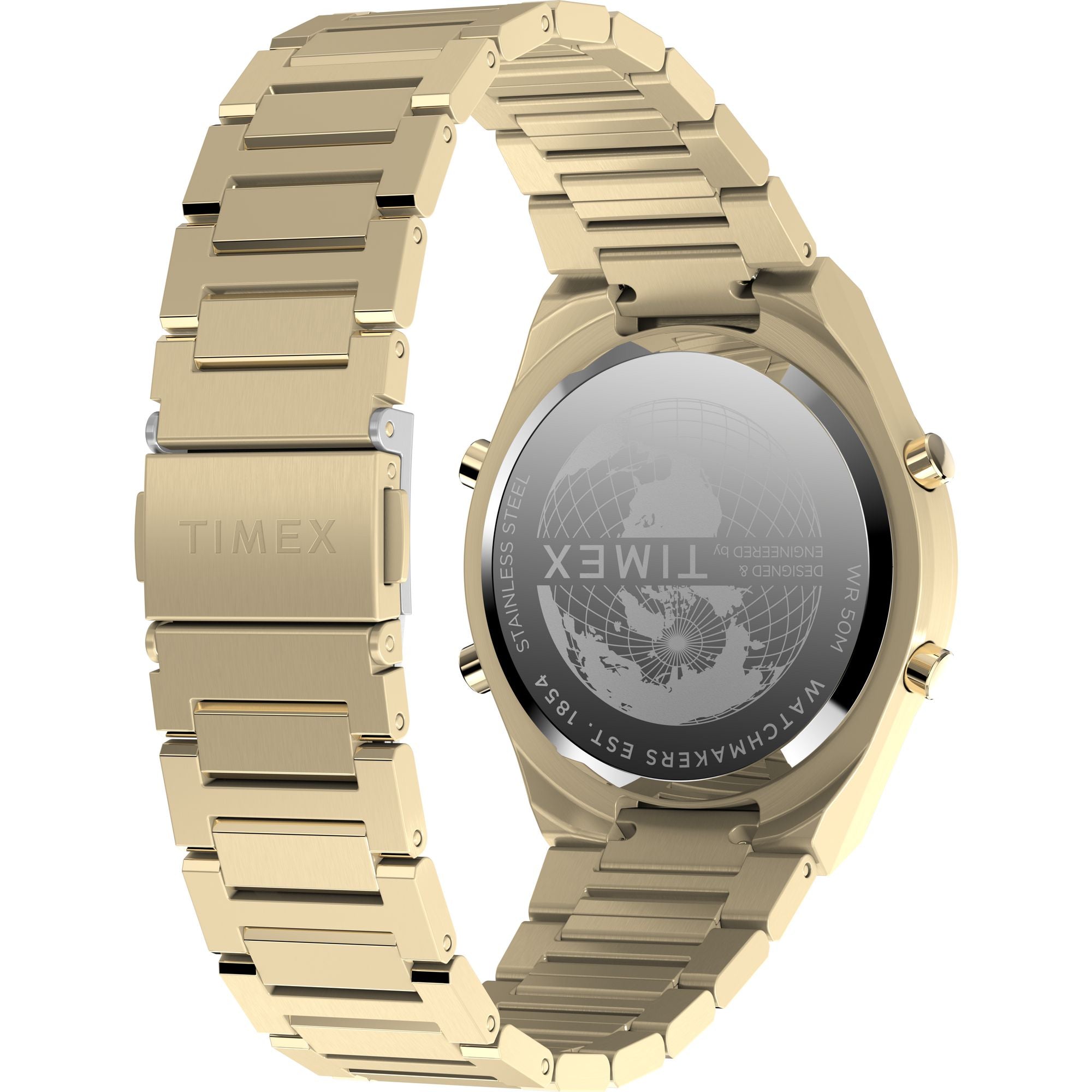 Q Timex Grey Round Dial Quartz Digital Men Watch