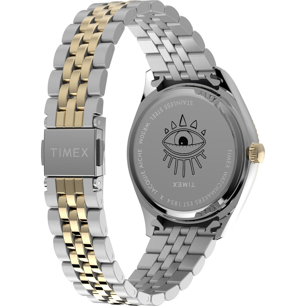 Timex Jacquie Aiche Round 21mm Blue Dial Analog Women Watch - TW2Y11300X6 Watch Timex