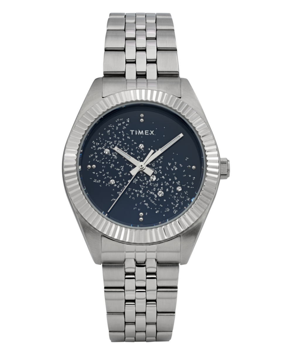 Timex Trend Round 36mm Blue Dial Analog Women Watch - TW2Y20100IK