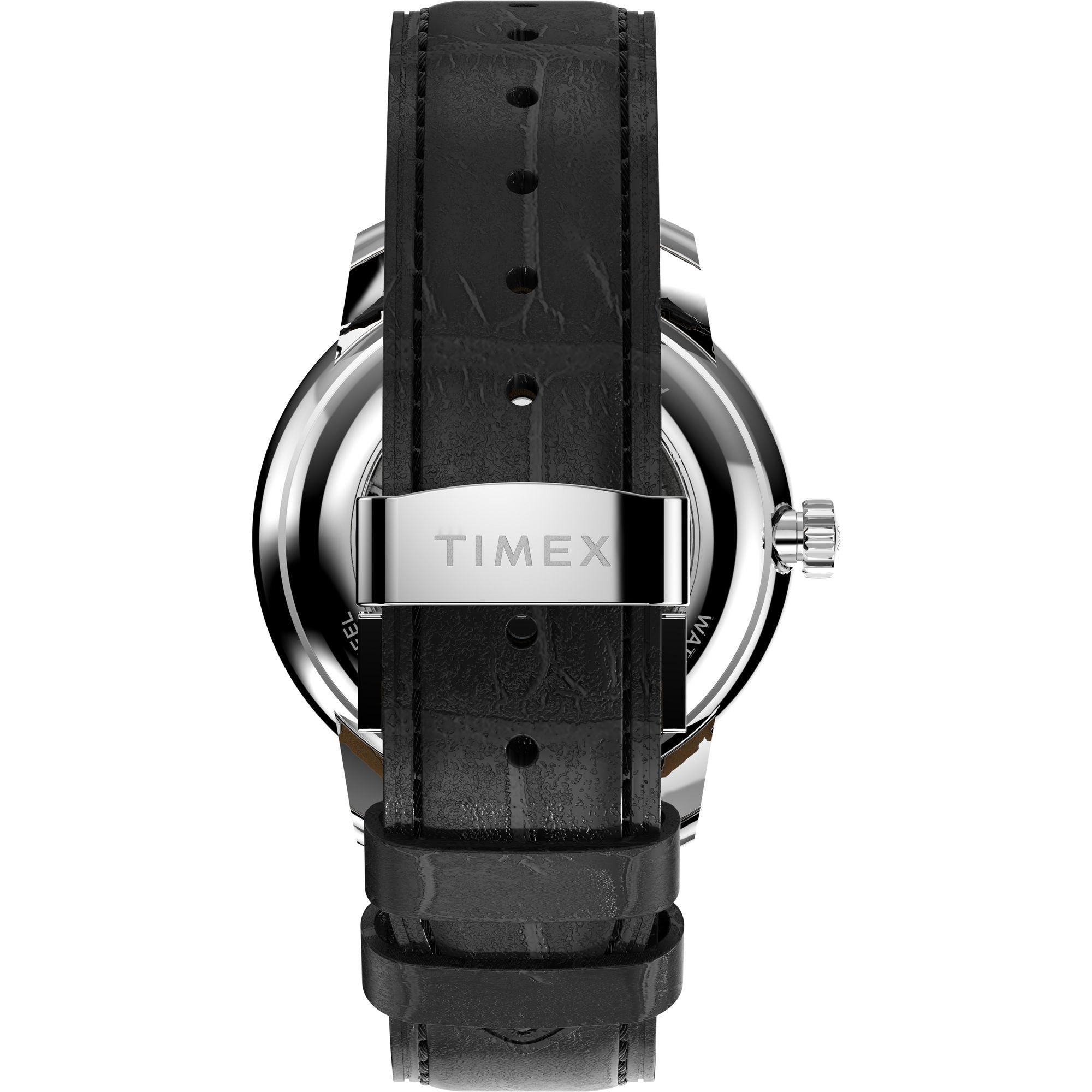 Timex Waterbury Leather Silver Round Dial Mechanical Automatic Men Watch