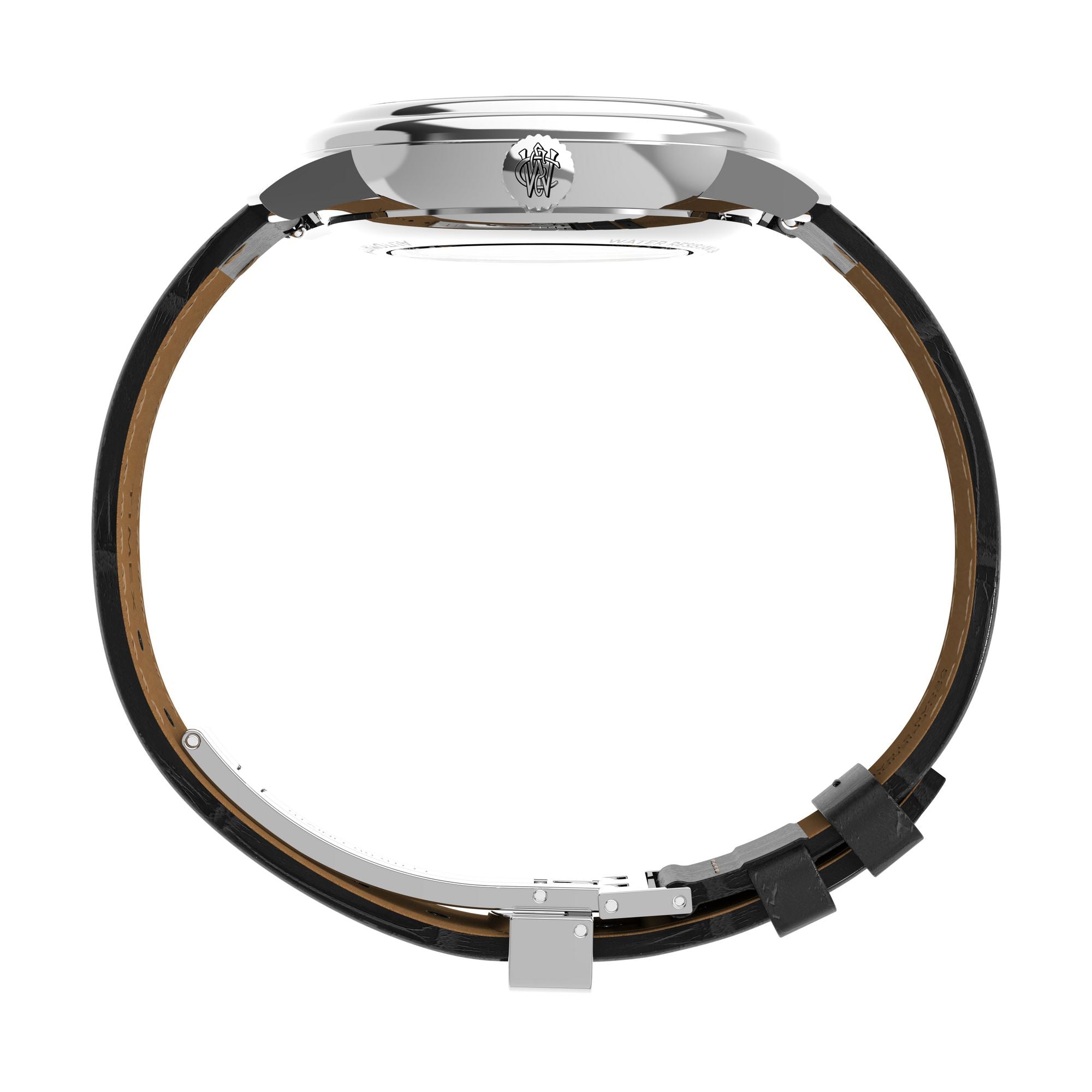 Timex Waterbury Leather Black Round Dial Mechanical Automatic Mechanical Men Watch