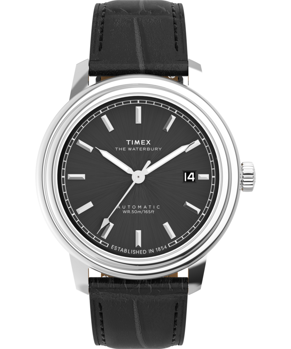 Timex Waterbury Round 21mm Black Dial Mechanical Automatic Men Watch - TW2Y23000UJ Watch Timex