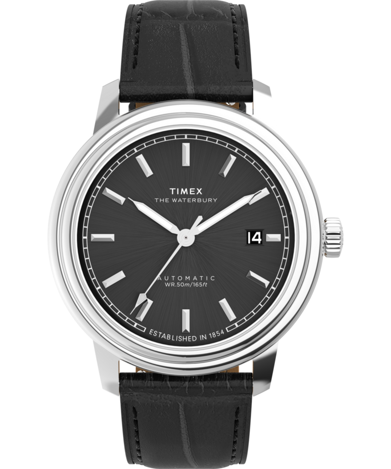 Timex Waterbury Round 21mm Black Dial Mechanical Automatic Men Watch - TW2Y23000UJ Watch Timex