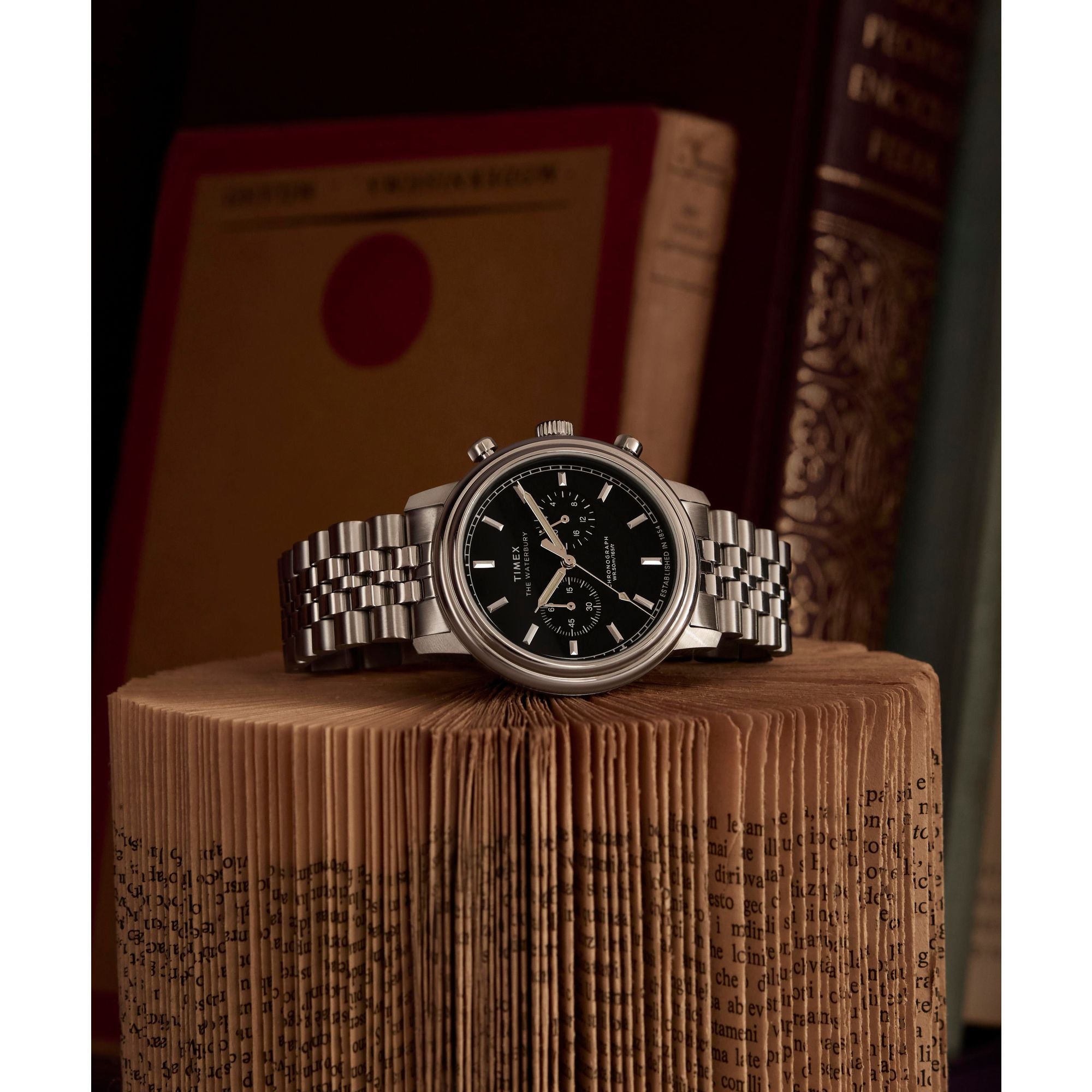 Timex Waterbury Black Round Dial Quartz Analog Men Watch