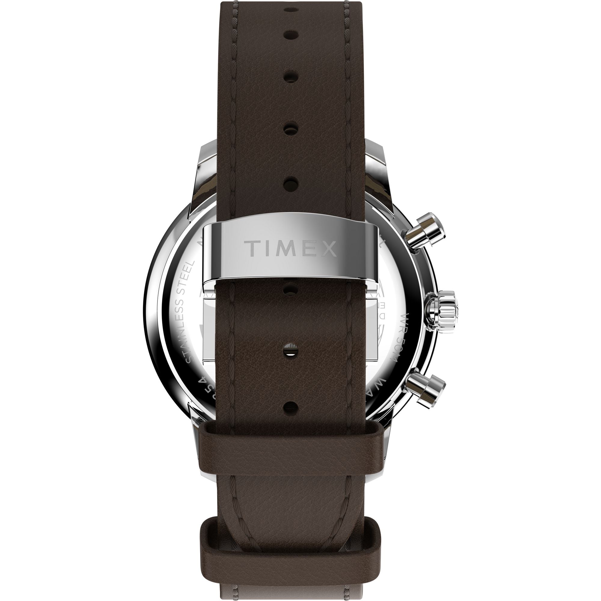 Timex Waterbury Leather Beige Round Dial Quartz Analog Men Watch