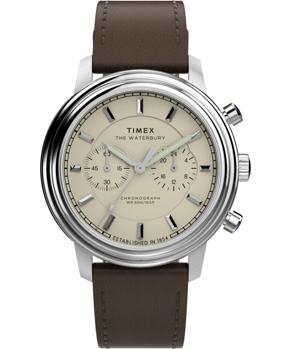 Timex Waterbury Round 41mm Beige Dial Analog Men Watch - TW2Y23500UJ Watch Timex